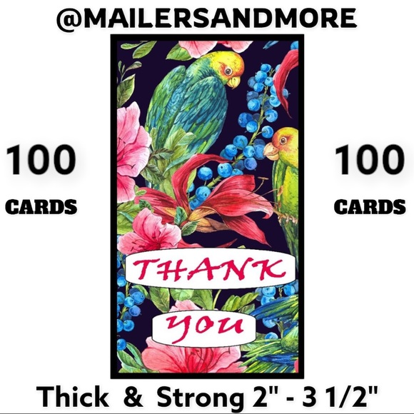 Mailers And More Other - 100 Parrot Jungle Thank You Cards. PRICE IS FIRM